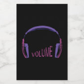 ヘッドフォンの音量アップ フードラベル (シングルラベル)