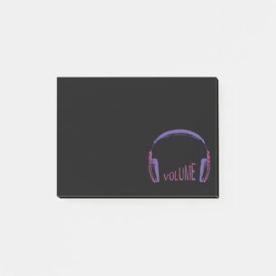 ヘッドフォンの音量アップ ポストイット