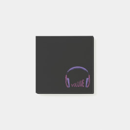 ヘッドフォンの音量アップ ポストイット