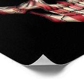 ヘッドフォンを使用したカスタマイズ可能なAmerican Djスカル ポスター (角)