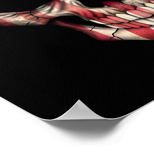 ヘッドフォンを使用したカスタマイズ可能なAmerican Djスカル ポスター (角)