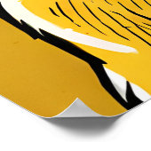 ヘッドフォンを着たPUG ポスター (角)