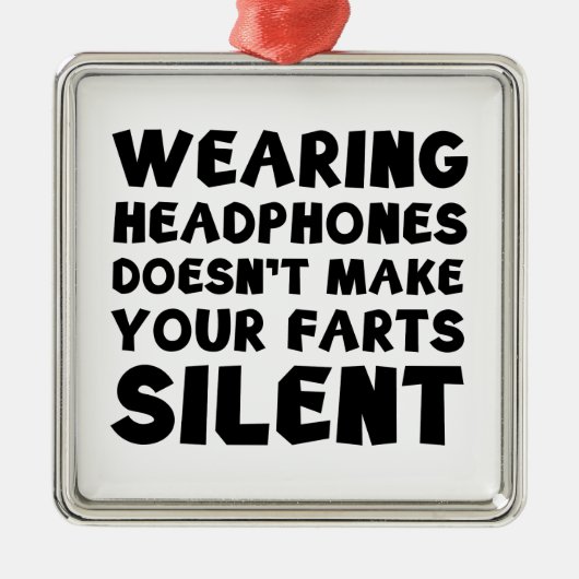ヘッドフォンを着ても茶番にならない静か メタルオーナメント (正面)