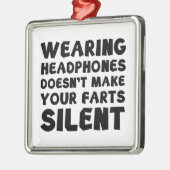 ヘッドフォンを着ても茶番にならない静か メタルオーナメント (左)