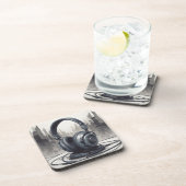 ヘッドフォンアートワーク音楽愛好家 コースター (右側)