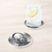 ヘッドフォンアートワーク音楽愛好家 コースター (側面)