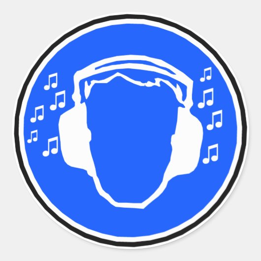 ヘッドフォンステッカー ラウンドシール (正面)