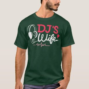 ヘッドフォンディスクジョッキー音楽おもしろい愛好家DJs妻 Tシャツ