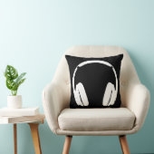 ヘッドフォンピロー（白黒） クッション (椅子)