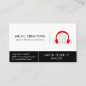 ヘッドフォンプロデューサーおよびクリエイティブ 名刺 (正面)