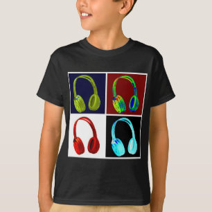 ヘッドフォンポップ・アートのアート Tシャツ