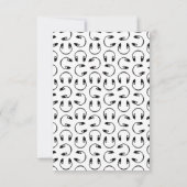 ヘッドフォンミュージックプリントカスタムの背景色 サンキューカード (裏面)