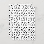 ヘッドフォンミュージックプリントカスタムの背景色 サンキューカード (正面/裏面)