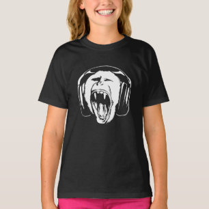 ヘッドフォンモンキー音楽愛好家 Tシャツ