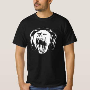 ヘッドフォンモンキー音楽愛好家 Tシャツ