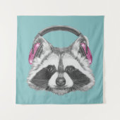 ヘッドフォンラクーン タペストリー (正面)