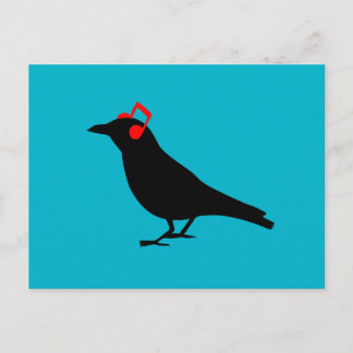 ヘッドフォンレイブン ポストカード