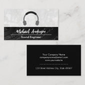 ヘッドフォンロゴ |テクノロジー 名刺 (正面/裏面)