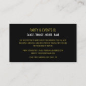 ヘッドフォンロゴ、プロフェッショナルDJ名刺 名刺 (裏面)