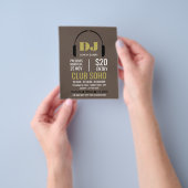 ヘッドフォンロゴ、DJ、クラブイベントズ広告フライヤー チラシ (手)