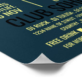 ヘッドフォンロゴ、DJ、クラブイベント広告ズ ポスター (角)