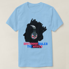 ヘッドフォン付きクイーン：ブリタニアは波を支配 Tシャツ