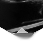 ヘッドフォン付きダブルX線スカル- B&W ポスター (角)