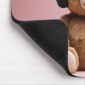 ヘッドフォン付きテディベア マウスパッド (コーナー)