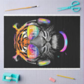 ヘッドフォン付きネオンタイガーティッシュペーパー 薄葉紙 (クラフト)