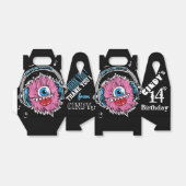 ヘッドフォン付きピンクの音楽モンスターフェイスボックス フェイバーボックス (折り畳みなし)