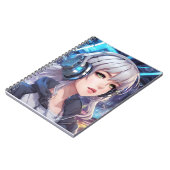 ヘッドフォン付き女の子 ノートブック (左側)