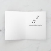 ヘッドフォン付き猫/折り畳みカード シーズンカード (内部)