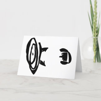 ヘッドフォン付きDJ サンキューカード