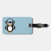 ヘッドフォン付ペンギン ラゲッジタグ (裏面横)