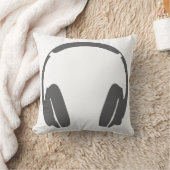 ヘッドフォン投げ クッション (ブランケット)