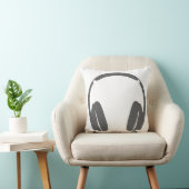 ヘッドフォン投げ クッション (椅子)