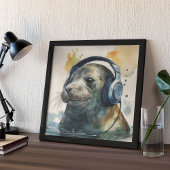 ヘッドフォン聞にシール ポスター