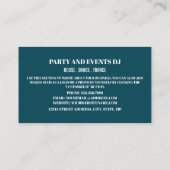 ヘッドフォン、プロフェッショナルDJ名刺 名刺 (裏面)