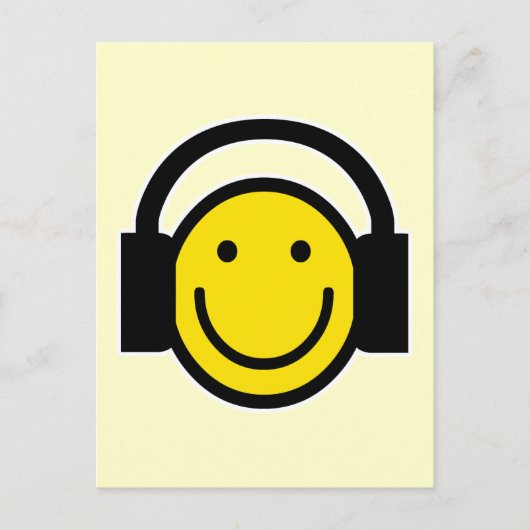 ヘッドフォン ポストカード (正面)