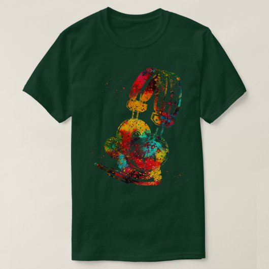 ヘッドフォン Tシャツ (デザイン正面)