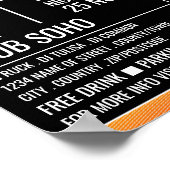 ヘッドフォンMusic Waveロゴ、プロフェッショナルDJ広告 ポスター (角)