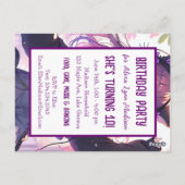 ヘッドホかわいらしンに登場するアニメの女の子バースデーパーティー ポストカード (裏面)