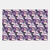 ヘッドホかわいらしンに登場するアニメの少女誕生日 ラッピングペーパーシート (正面2)