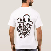 ヘッドホすごいン付きクールdj音楽スタンプ tシャツ (裏面)