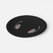 ヘッドホカッコいいンのシンプルで上品 ペーパープレート (アングル)