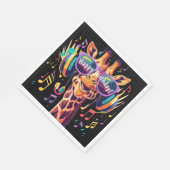 ヘッドホクールン付きカラフルパーティーキリン スタンダードランチョンナプキン (角)