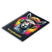 ヘッドホクールン付きLlama DJ名 ノートブック (左側)