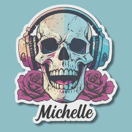 ヘッドホパーソナライズされたン防水付スカル シール