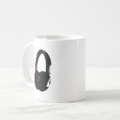 ヘッドホポップ・アートのンのアートヘッドフォン コーヒーマグカップ (正面左)