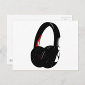 ヘッドホポップ・アートのンのアートヘッドフォン ポストカード (正面/裏面)